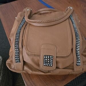 Brown Studded Women's Bag